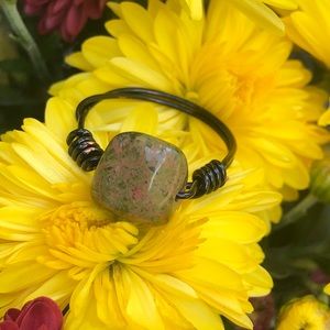 Wire wrapped jewel rings